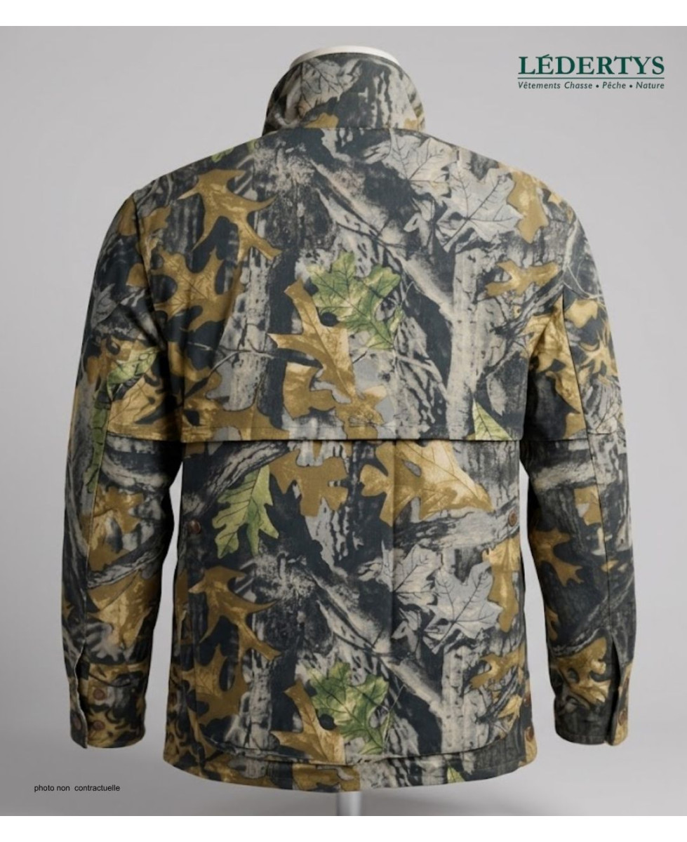 LEDERTYS LY0004 — Veste chasse camouflage Forestwood kaki
