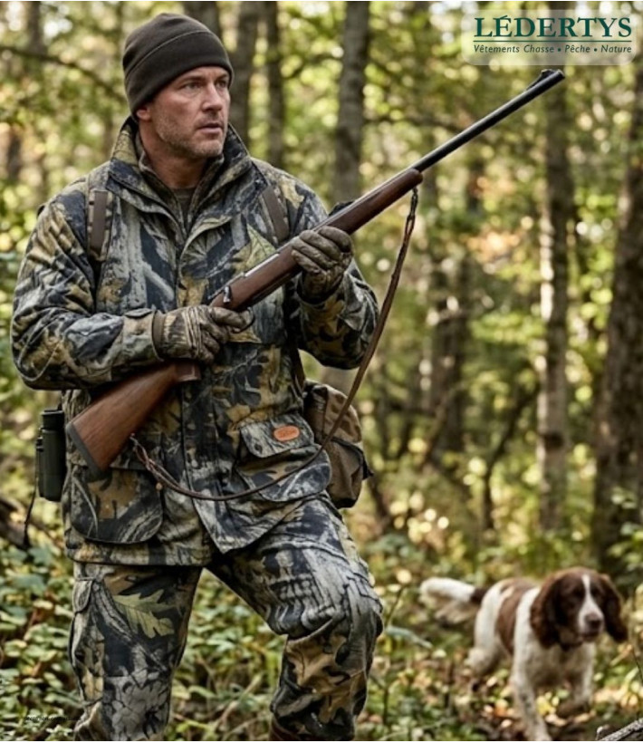 LEDERTYS LY0004 — Veste chasse camouflage Forestwood kaki