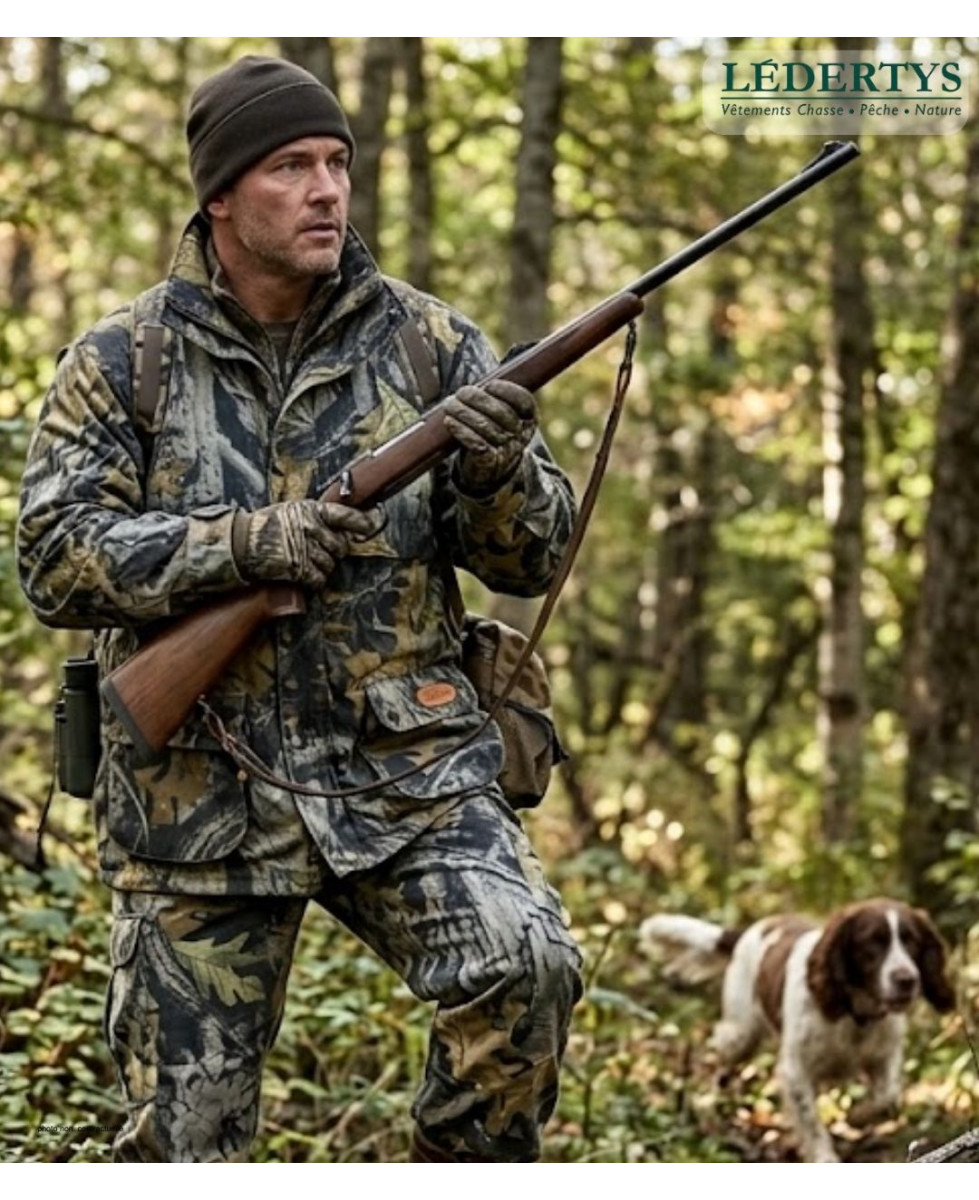 LEDERTYS LY0004 — Veste chasse camouflage Forestwood kaki