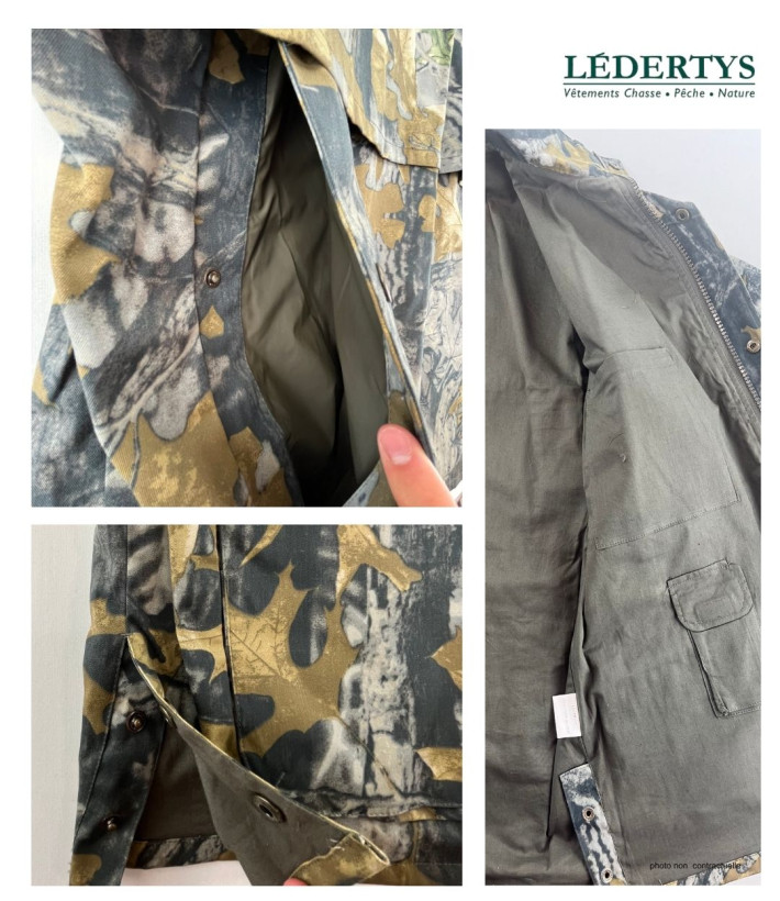 LEDERTYS LY0004 — Veste chasse camouflage Forestwood kaki