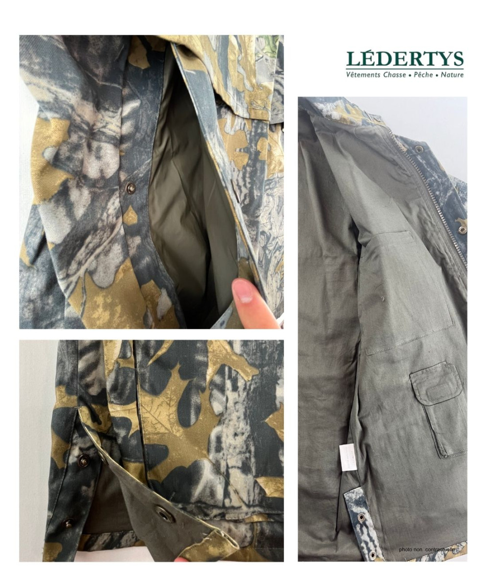 LEDERTYS LY0004 — Veste chasse camouflage Forestwood kaki