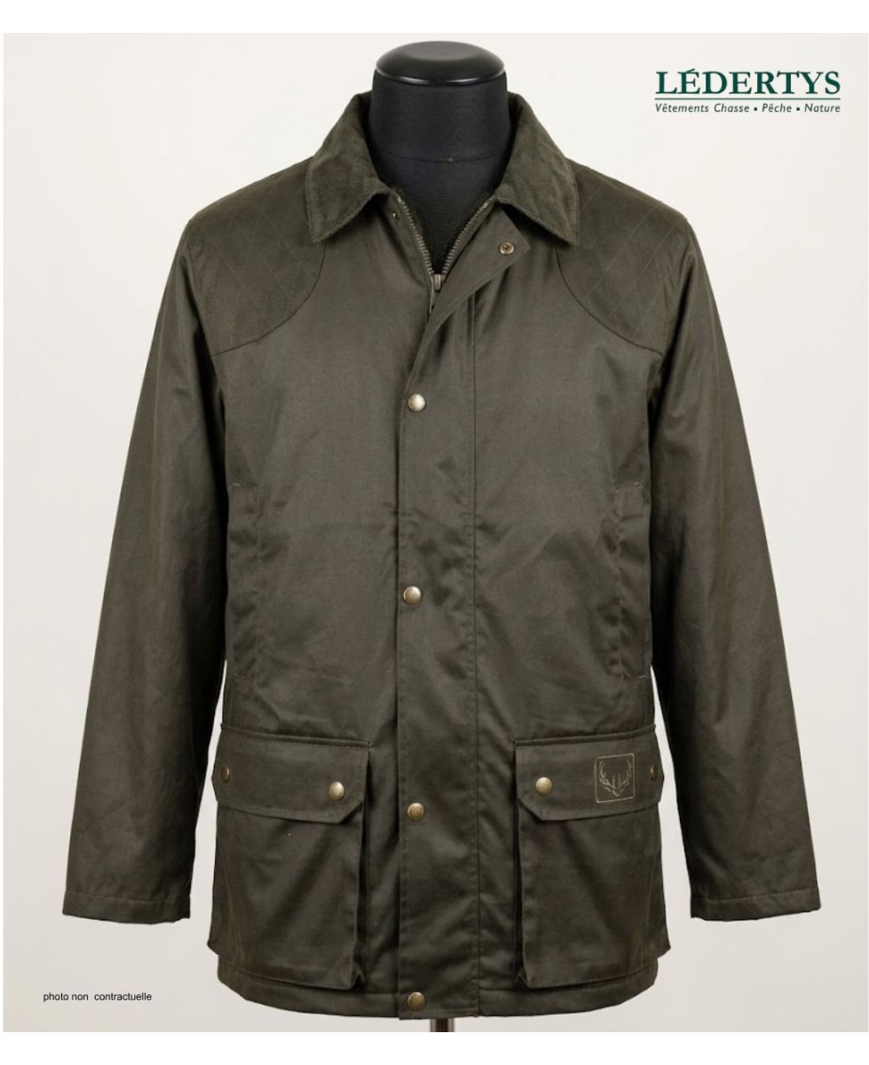 LEDERTYS LY0007 — Veste de chasse kaki à carnier PVC