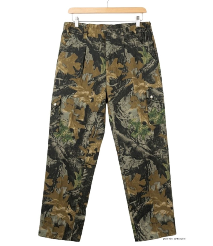 LEDERTYS LY0406 — Pantalon chasse camouflage Forestwood kaki