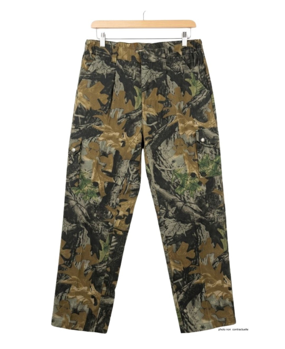 LEDERTYS LY0406 — Pantalon chasse camouflage Forestwood kaki