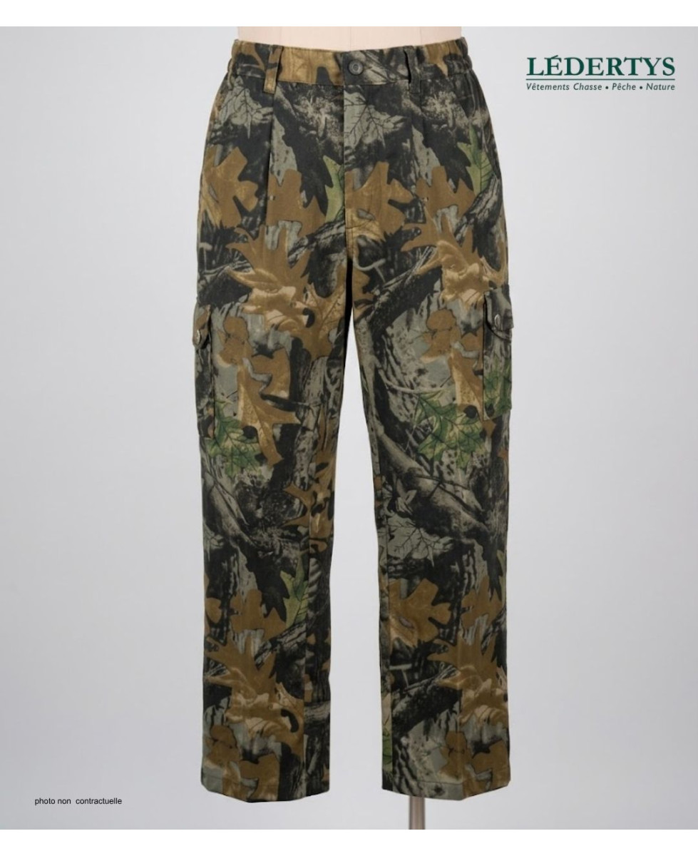LEDERTYS LY0406 — Pantalon chasse camouflage Forestwood kaki