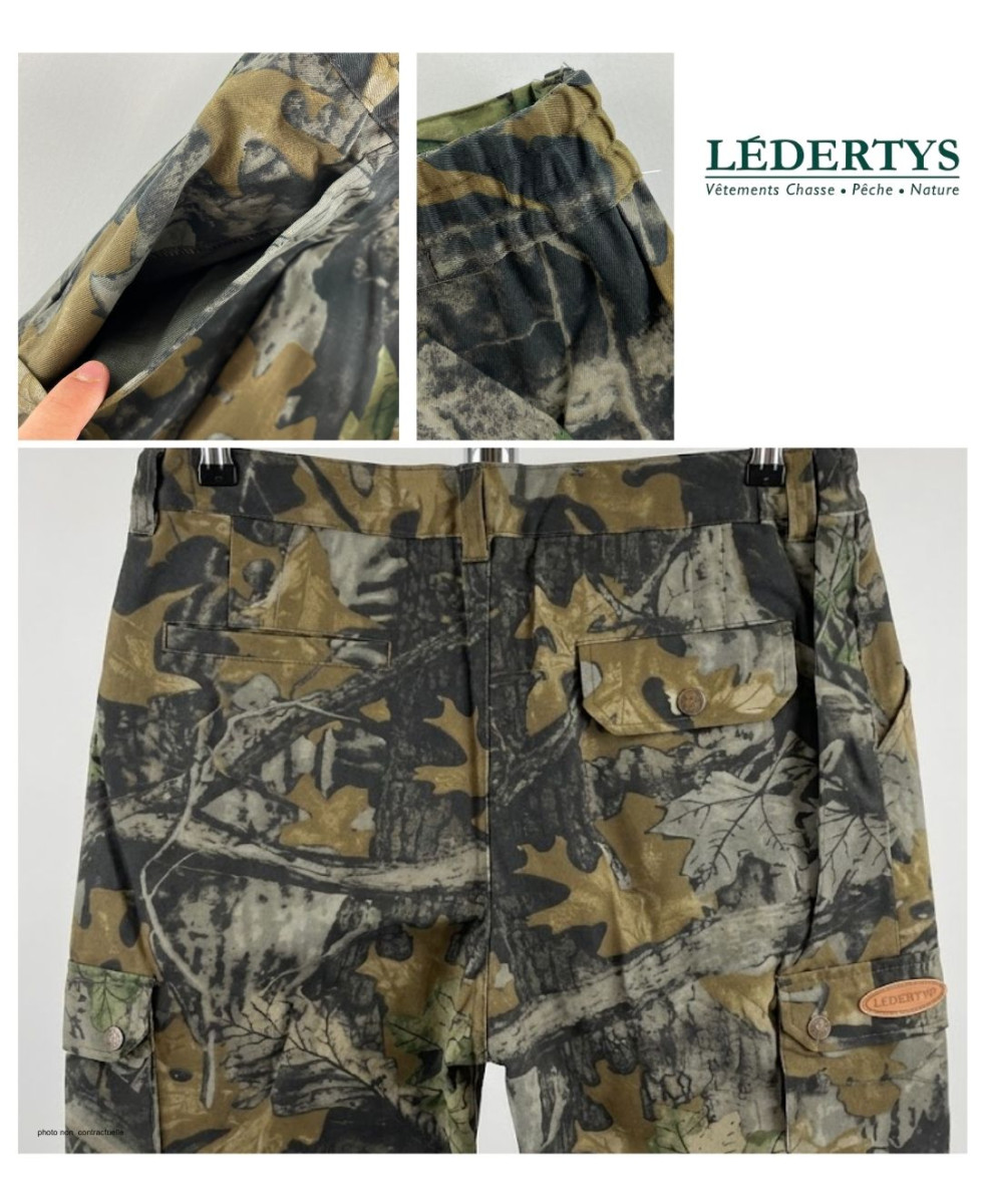 LEDERTYS LY0406 — Pantalon chasse camouflage Forestwood kaki
