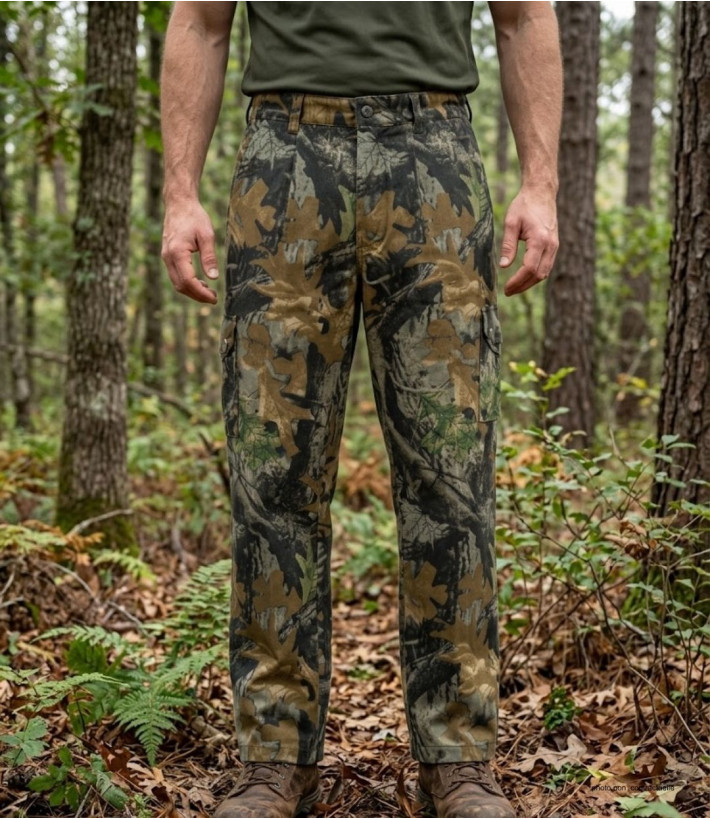 LEDERTYS LY0406 — Pantalon chasse camouflage Forestwood kaki