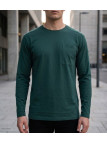 T-shirt manches longues homme vert foncé CHALLENGER modèle CORSAIRE2 avec poche poitrine