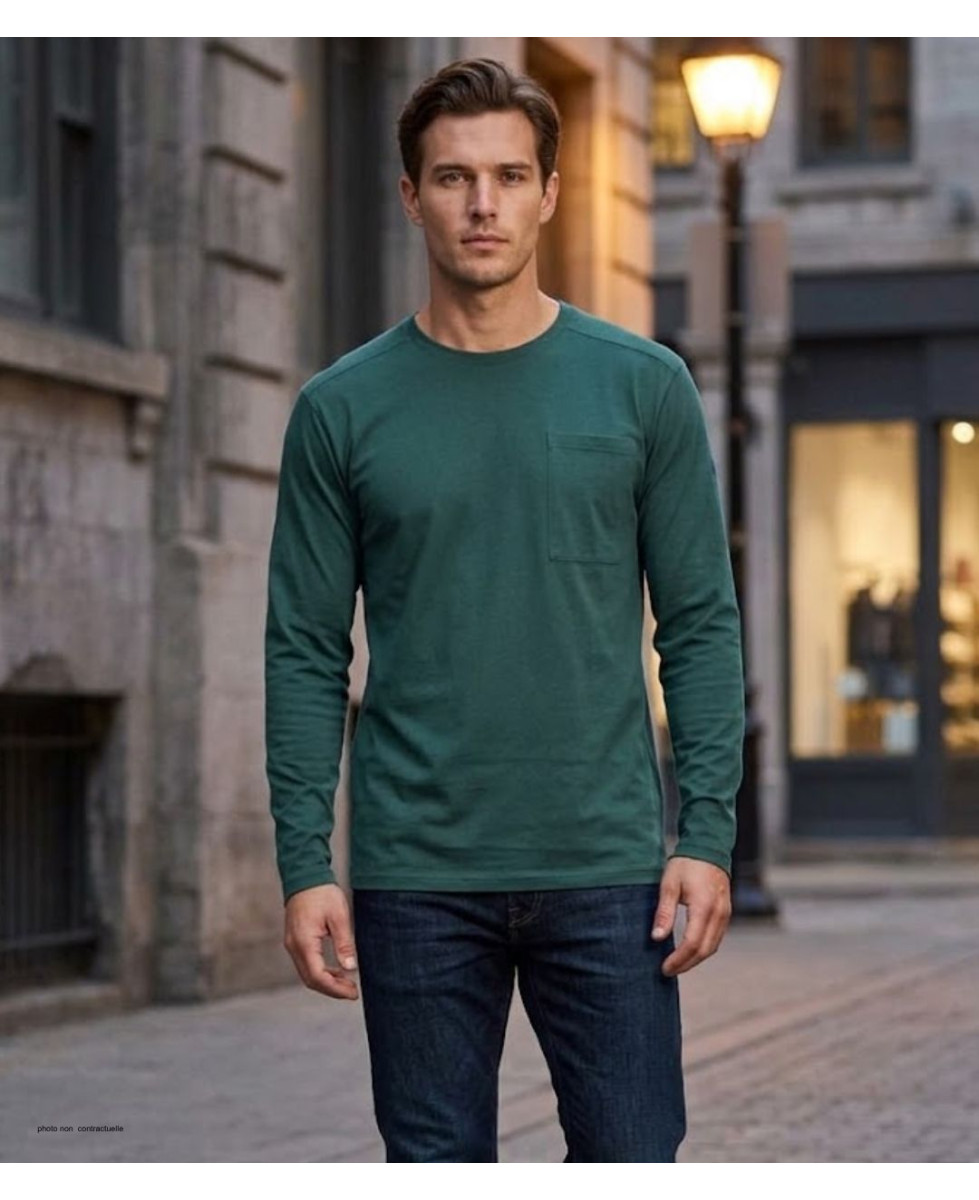 T-shirt Manches Longues Vert CHALLENGER CORSAIRE2 | Coton 180g