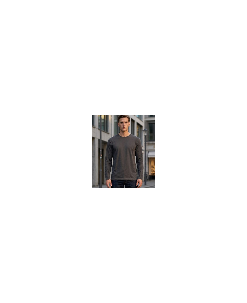 Tee-shirt Manches Longues Homme Acrylique Gris Anthracite