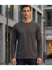 Tee-shirt Manches Longues Homme Acrylique Gris Anthracite