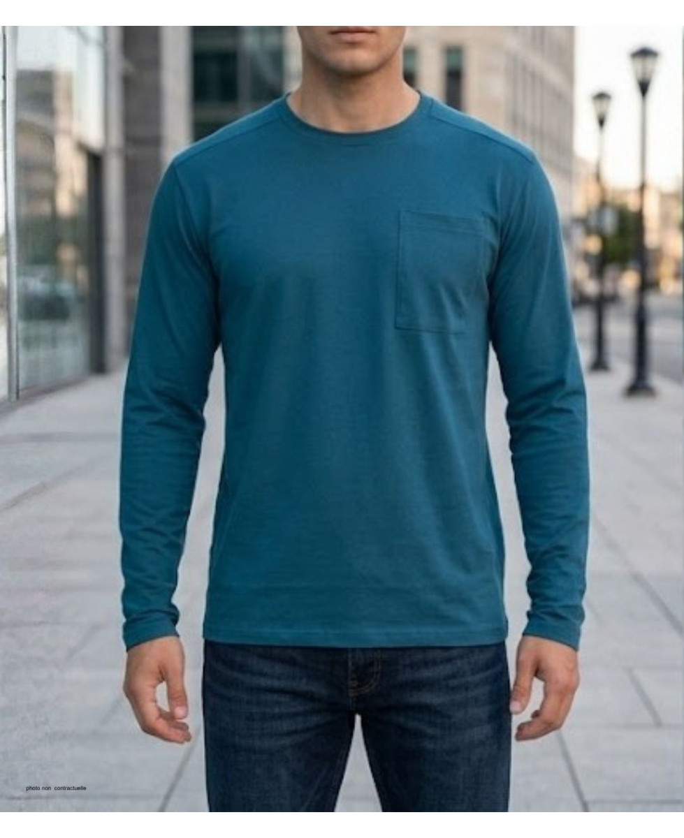 T-shirt Manches Longues Bleu CHALLENGER CORSAIRE1 | Coton 180g