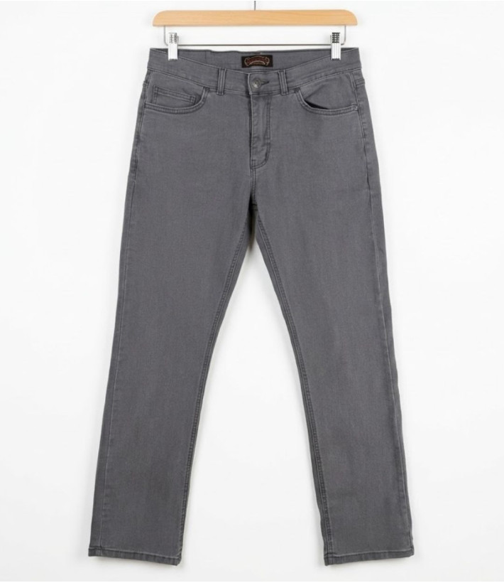 Challenger M759 — Jean 5 poches extensible gris confortable