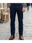 Jean 5 poches homme bleu denim ring stone en tissu extensible Challenger M759 coupe droite