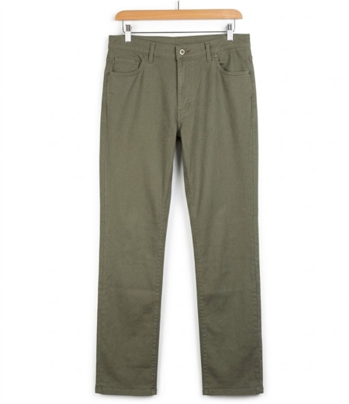 Challenger M759 — Jean 5 poches extensible kaki terre stretch