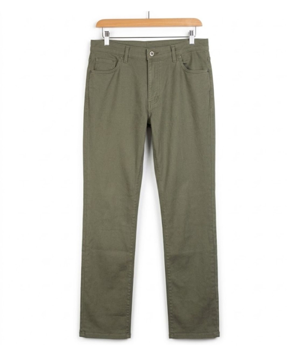 Challenger M759 — Jean 5 poches extensible kaki terre stretch