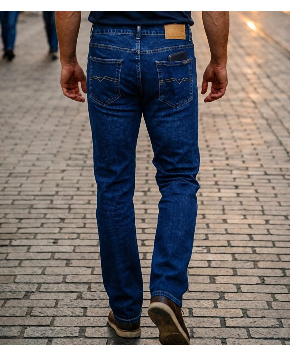 Challenger M759 — Jean 5 poches bleu denim stone stretch