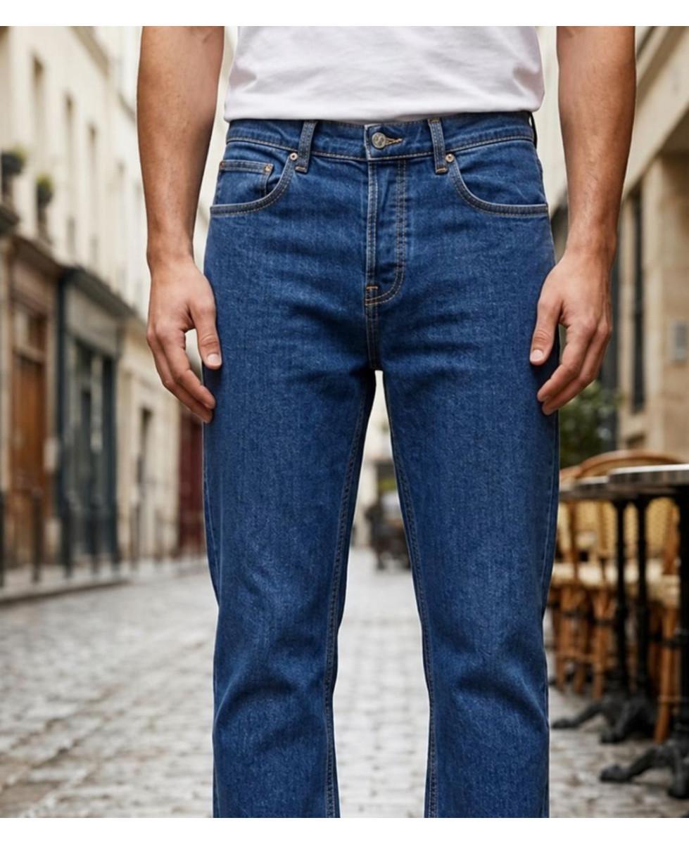 Challenger M759 — Jean 5 poches bleu denim stone stretch