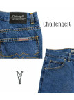 Challenger FALCONE1 — Jean 5 poches bleu stone 100% coton solide