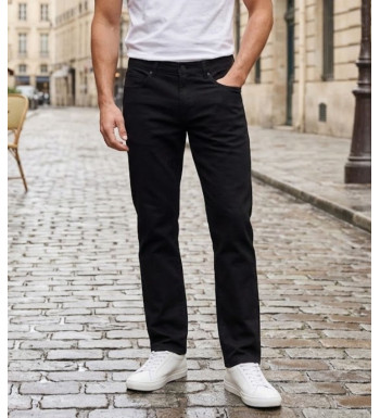 Jean 5 poches homme bleu denim 100% coton Mayflower MIAMI coupe droite