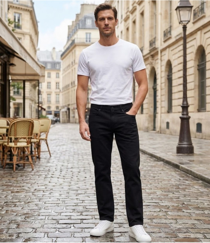 Mayflower MIAMI — Jean 5 poches bleu denim 100% coton solide