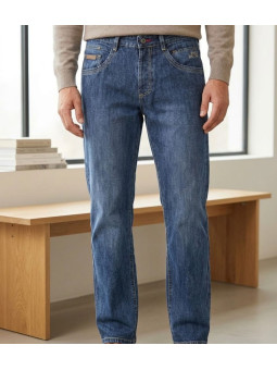 jean homme Winchester WE1285, en bleu denim stone et 100% coton