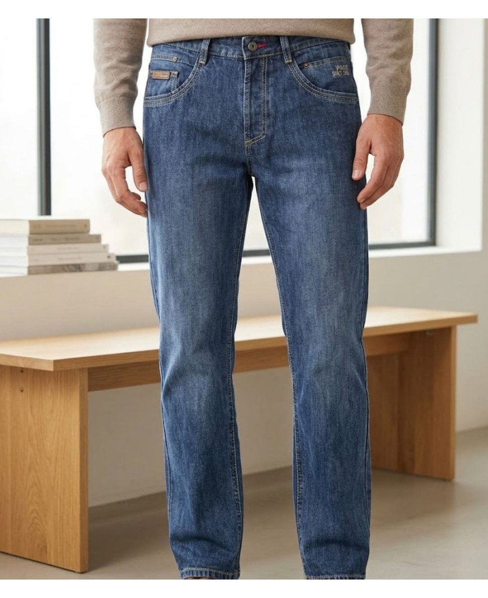 jean homme Winchester WE1285, en bleu denim stone et 100% coton