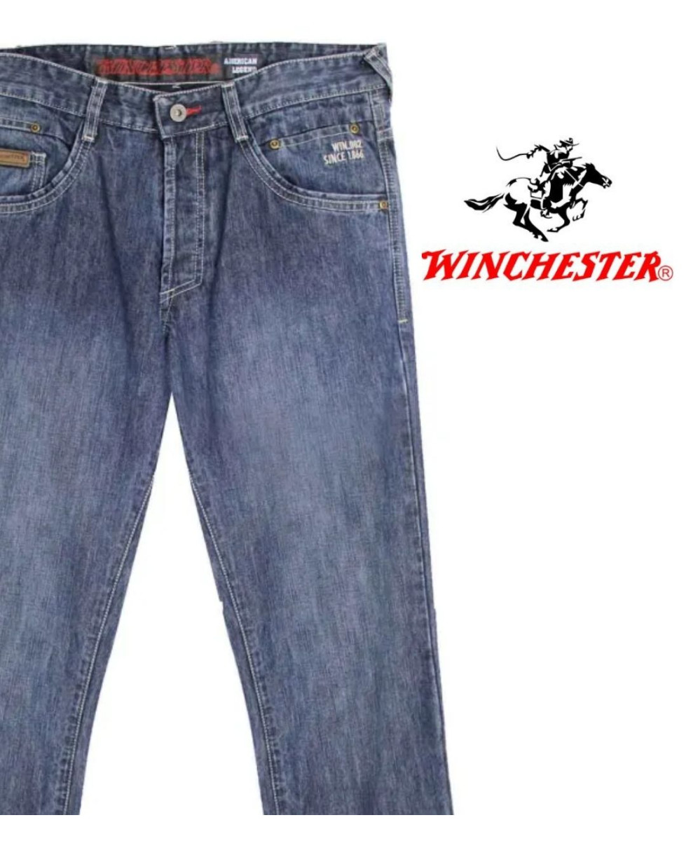 Pantalon jean homme Winchester WE1285 bleu denim stone