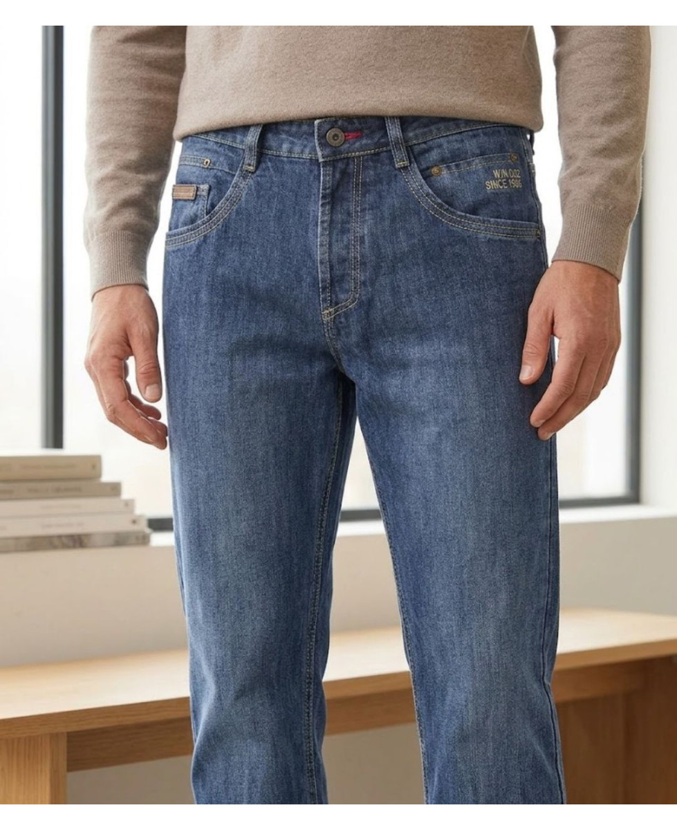 Pantalon jean homme Winchester WE1285 bleu denim stone