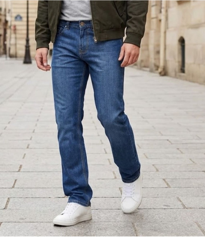 Jean VENDETTA1 WINCHESTER, bleu brut, 100% coton