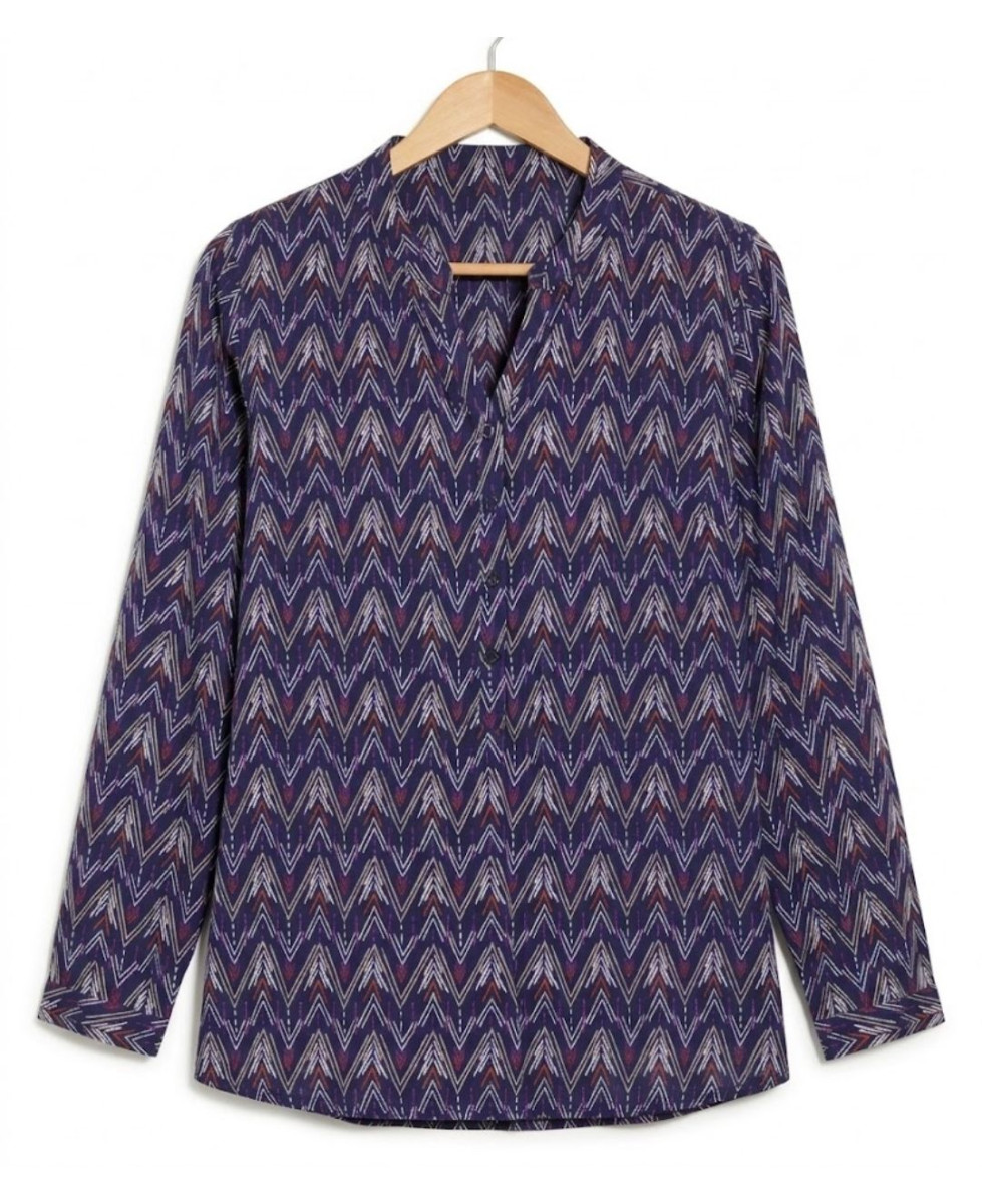 MAYFLOWER LE1808 — Chemisier imprimé fluide en viscose