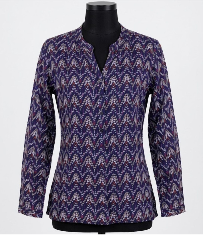 MAYFLOWER LE1808 — Chemisier imprimé fluide en viscose