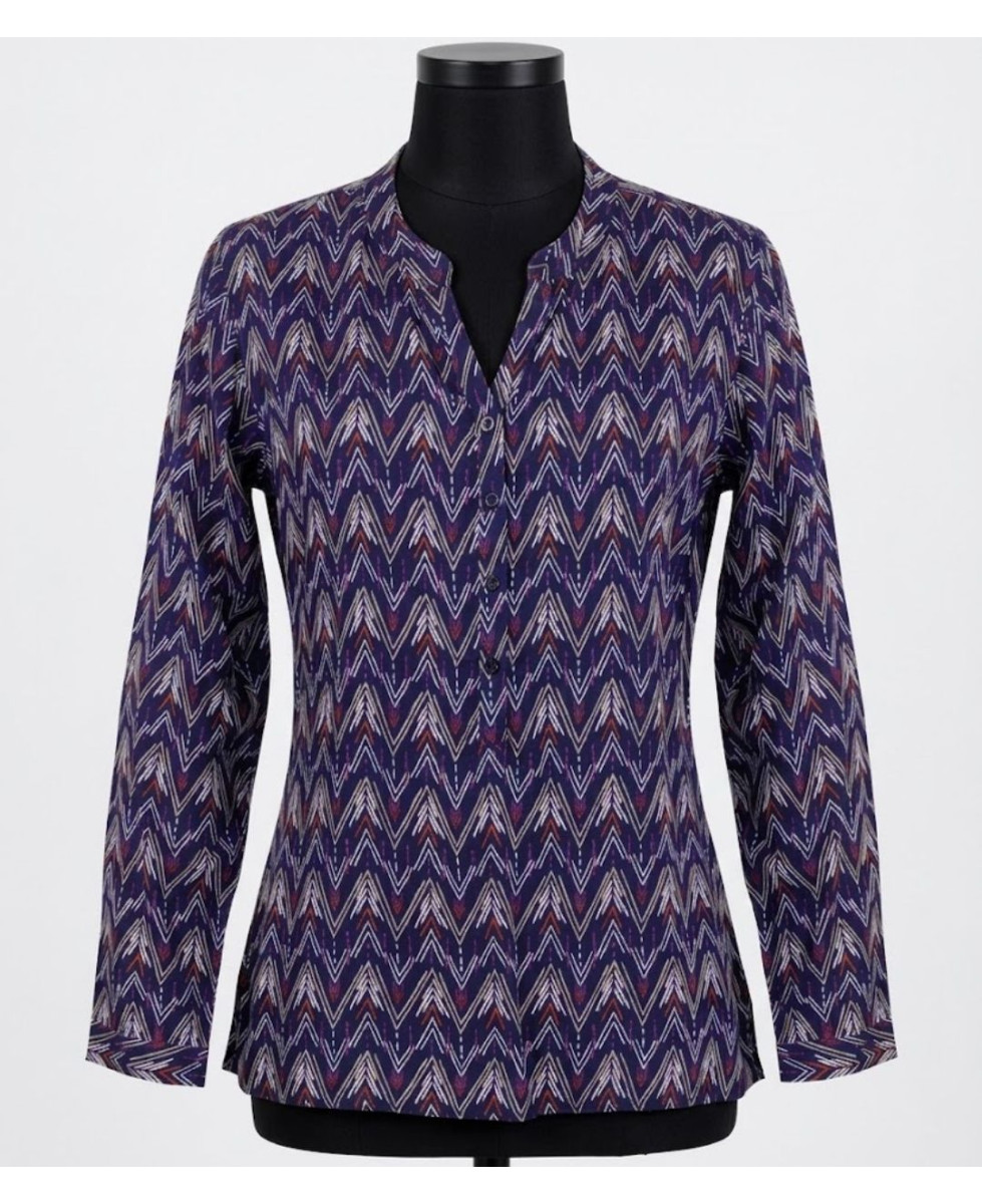MAYFLOWER LE1808 — Chemisier imprimé fluide en viscose
