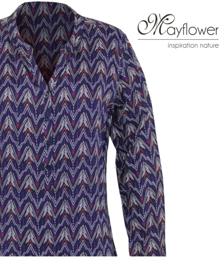 MAYFLOWER LE1808 — Chemisier imprimé fluide en viscose
