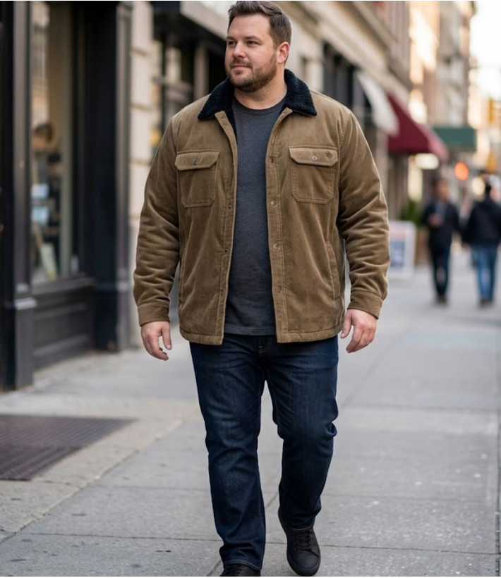 Challenger CURTIS1 — Blouson velours doublé taupe