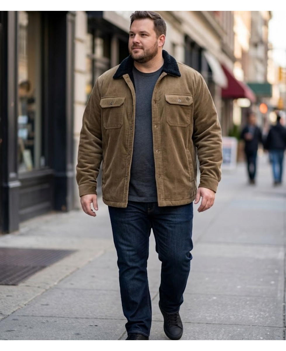 Challenger CURTIS1 — Blouson velours doublé taupe