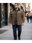 Challenger CURTIS1 — Blouson velours doublé taupe