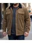 Challenger CURTIS1 Blouson velours côtelé doublé taupe