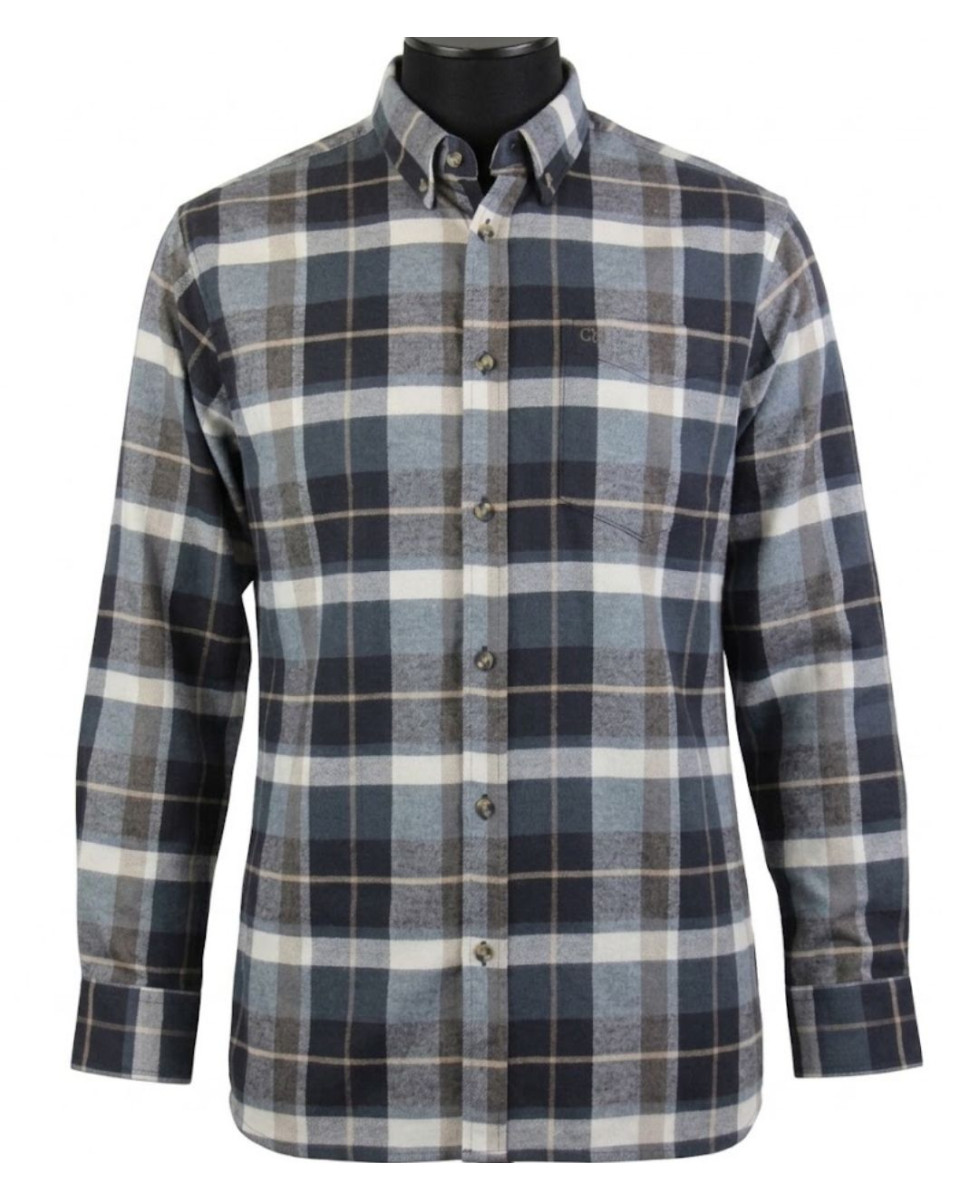 Challenger BAKOU — Chemise flanelle noir & beige