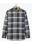 Challenger BAKOU — Chemise flanelle noir & beige