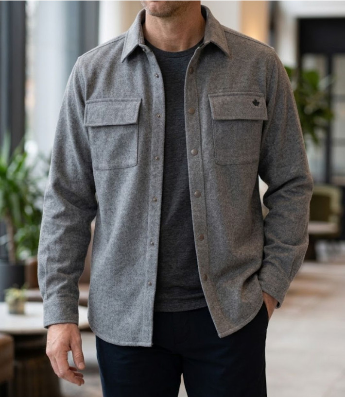 Challenger BALTHUS2 Surchemise flanelle gris chiné
