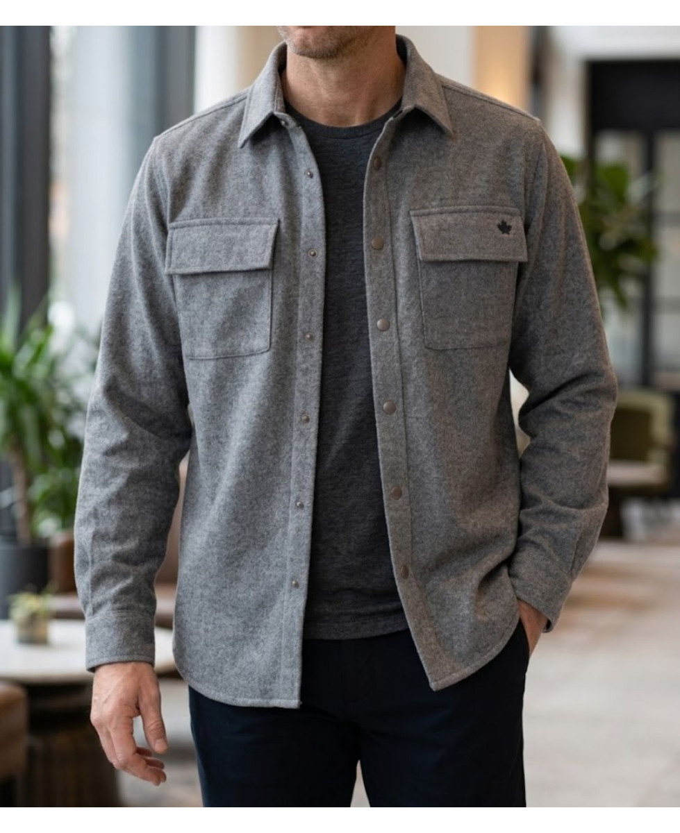 Challenger BALTHUS2 Surchemise flanelle gris chiné