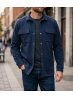 Challenger BASTIEN1 Surchemise molleton bleu marine