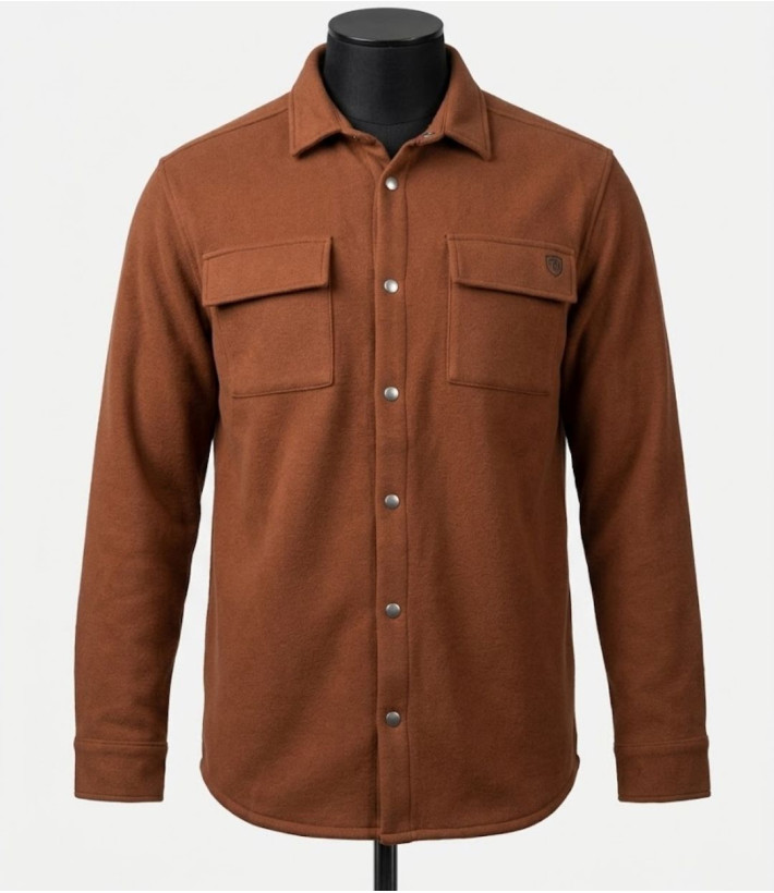 Challenger BASTIEN2 — Surchemise molleton camel