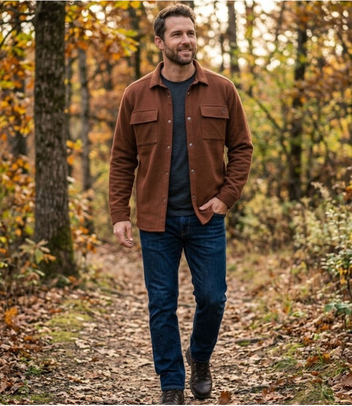 Challenger BASTIEN2 — Surchemise molleton camel