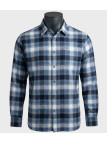 Challenger BOB — Chemise flanelle bleu/blanc