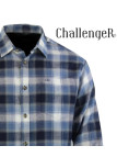 Challenger BOB — Chemise flanelle bleu/blanc