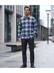 Challenger BOB — Chemise flanelle bleu/blanc