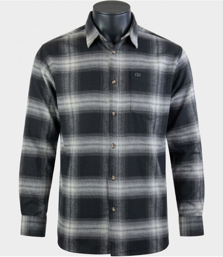Challenger BRONX — Chemise flanelle noir/gris