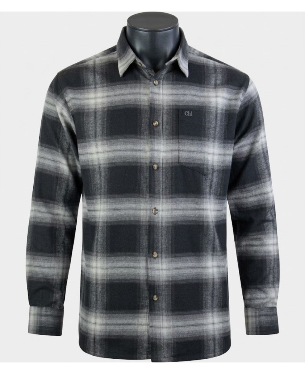 Challenger BRONX — Chemise flanelle noir/gris